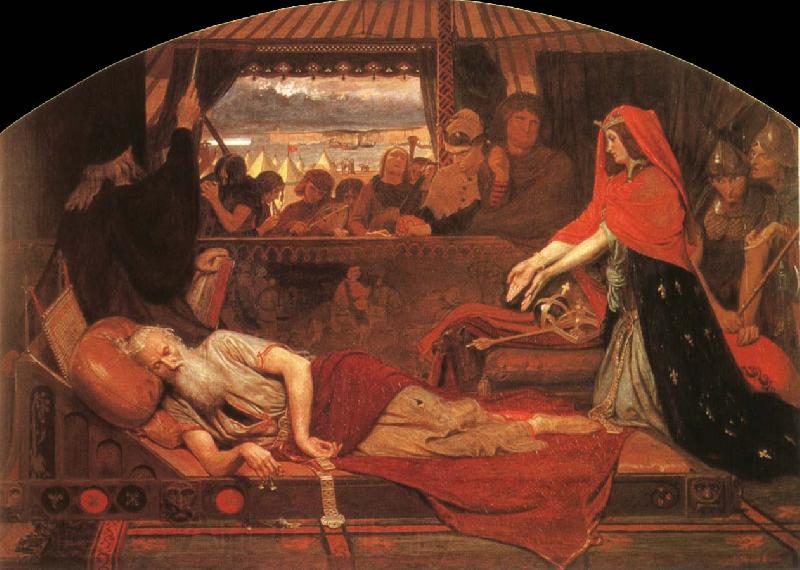 Ford Madox Brown Lear and Cordelia Germany oil painting art